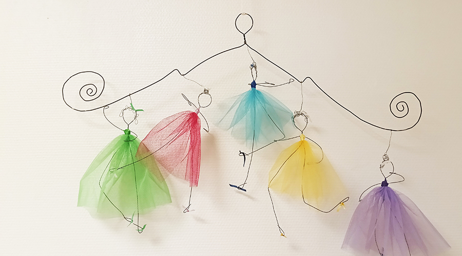 danseuses en fil de fer réalisé par marie